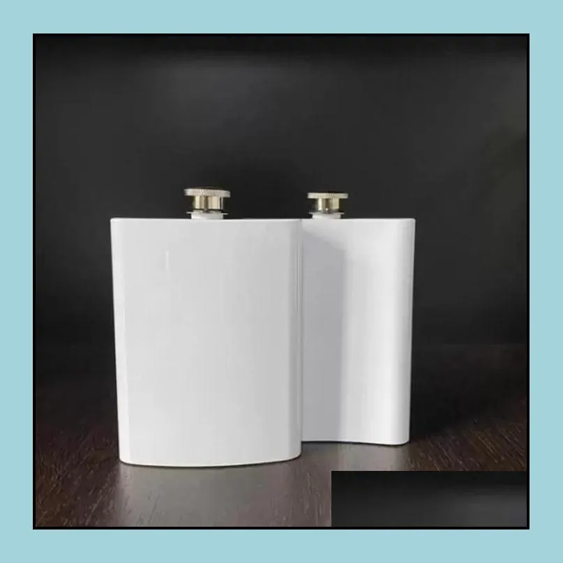 8oz blank sublimation flask hip flask stainless steel water bottle double wall diy lover outdoor tumblers drinkware