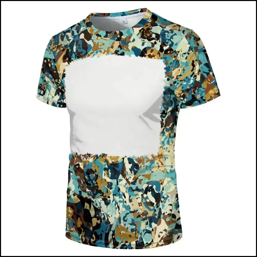 s4xl wholesale party supplies sublimation bleached tshirt heat transfer blank bleach shirt fully polyester tees us sizes for men women 30 colors