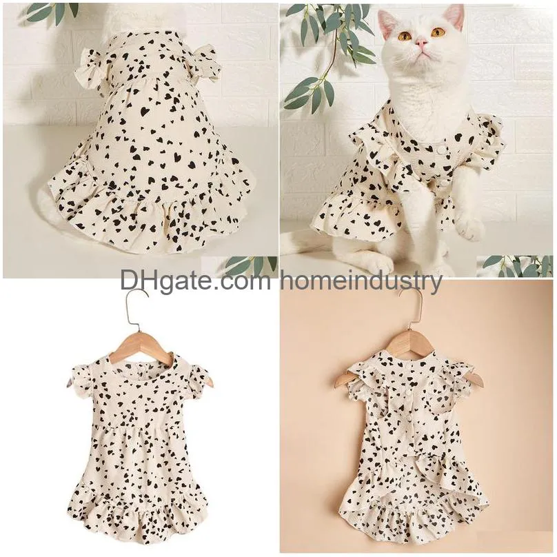 dog apparel love spots skirt fashion cute small dogs clothes dress cat clothes