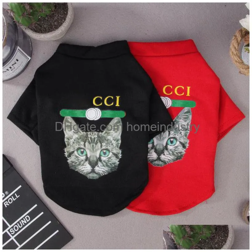 designer pet dog apparel french luxury g vest teddy cat summer cotton breathable t shirts two legs wear for middle small dogs clothes