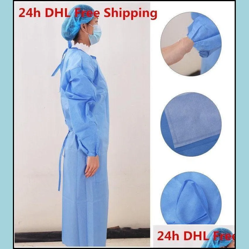 waterproof isolation clothes frenulum protective clothing disposable gowns one time non woven fabric protection suits