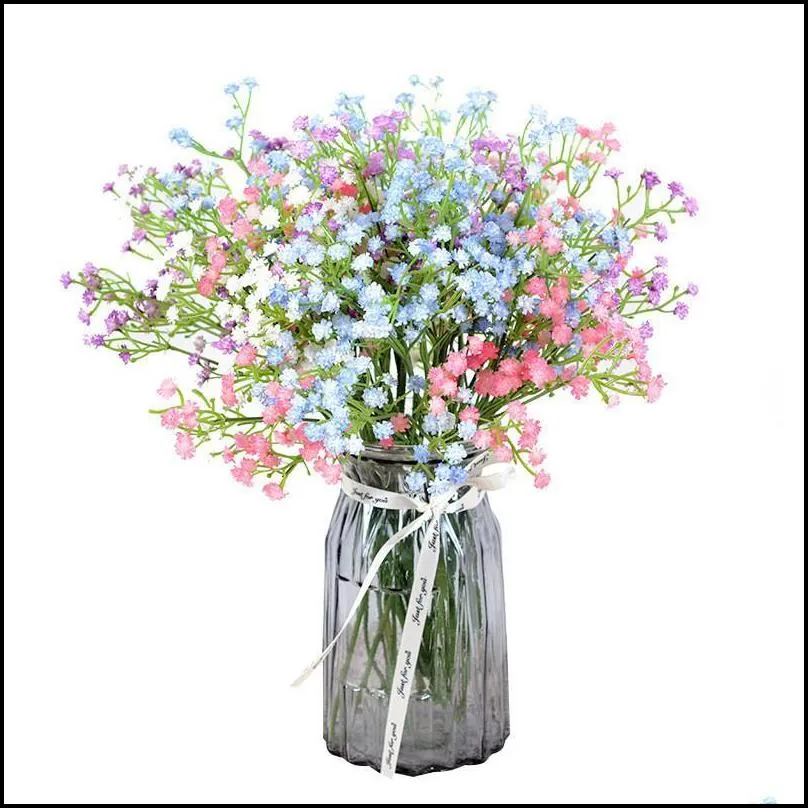 gypsophila 90heads 52cm babies breath artificial flowers plastic gypsophila diy floral bouquets arrangement for wedding home decoration