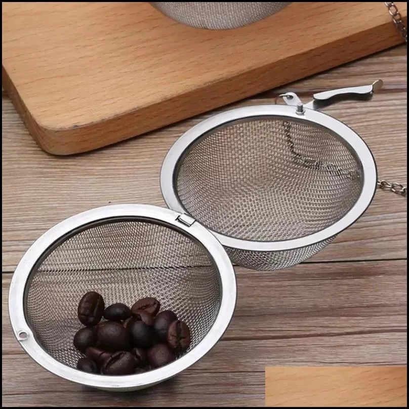 stainless steel tea pot infuser sphere locking spice tea green leaf ball strainer mesh strainers filter tools bes121