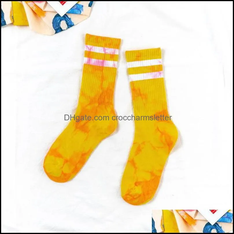 socks dyeing hiphop tube socks cotton colorful psychedelic graffiti tie funny skateboard cute harajuku hot fashion men and women