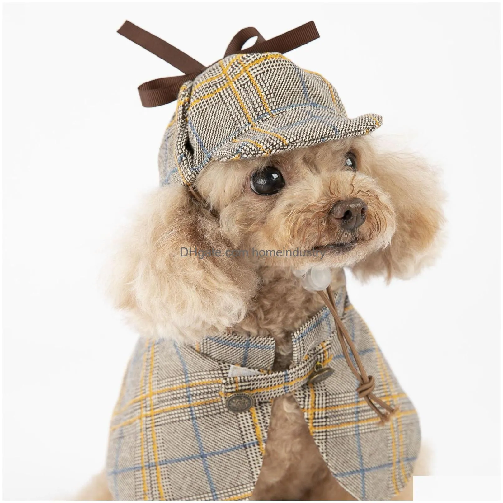 dog apparel halloween pet clothes detective outfit cute personality cloak spring and autumn models summer models teddy bichon pomeranian small