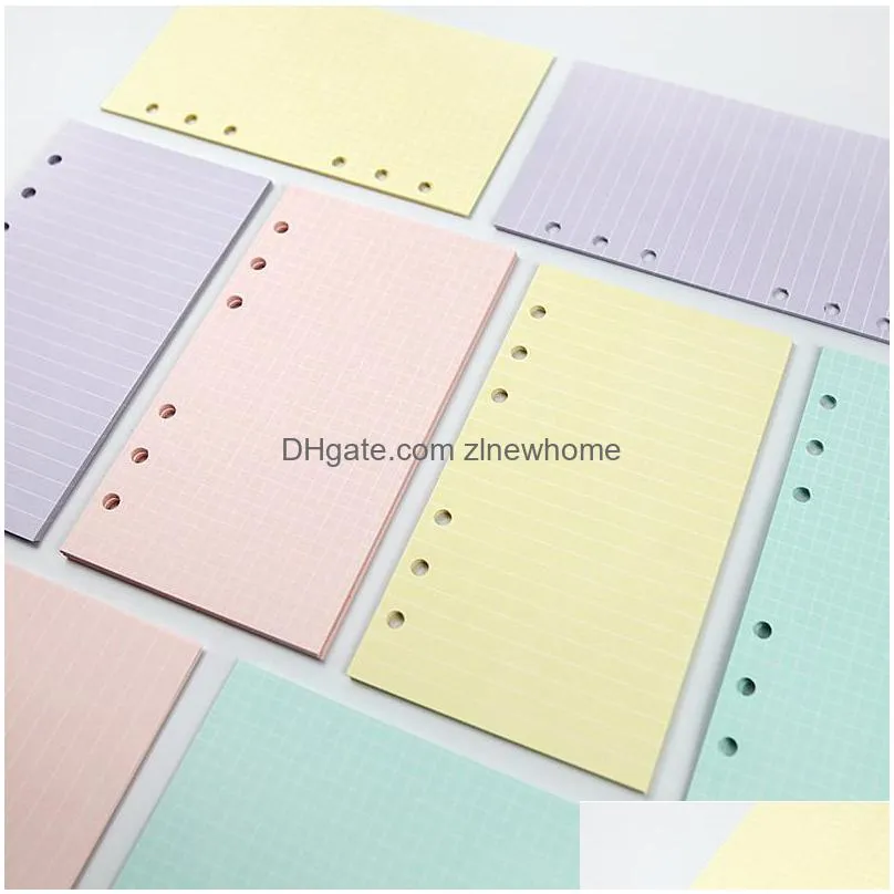 5 colors a6 loose leaf paper product notebook refill spiral binder index filler papers inner pages daily planner stationery