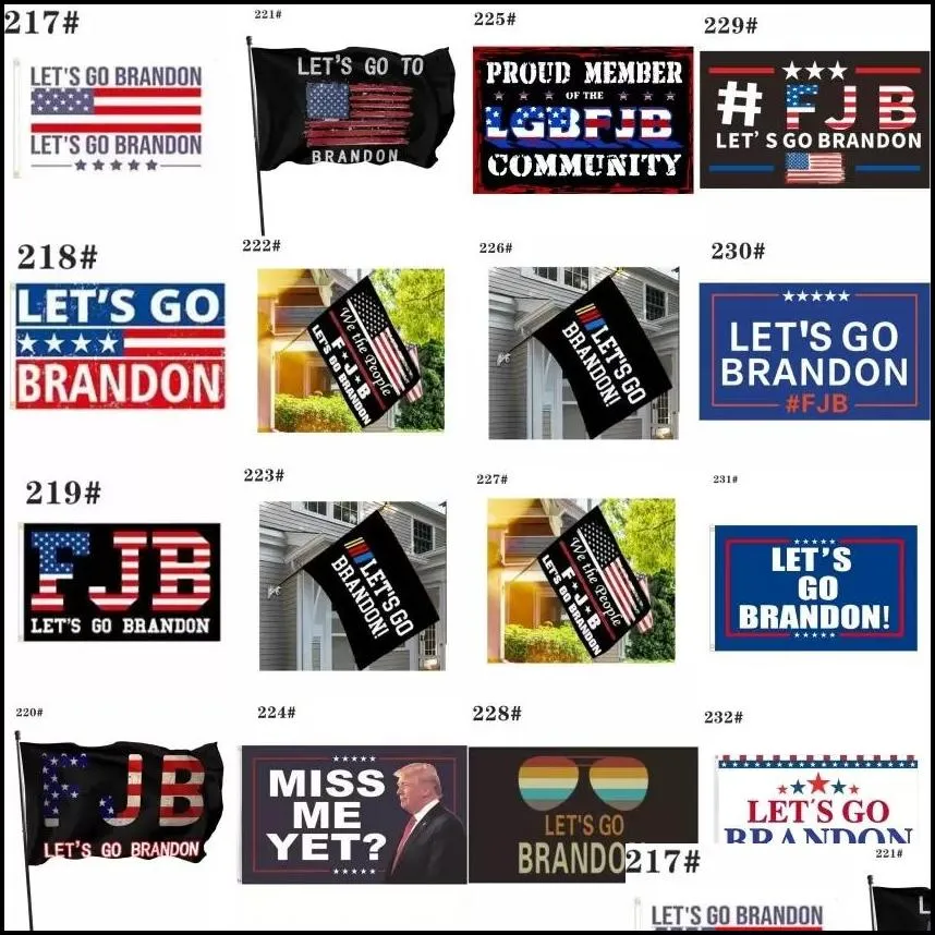 banner flags 2024 lets go brandon trump biden election flag double sided presidential flag 150x90cm