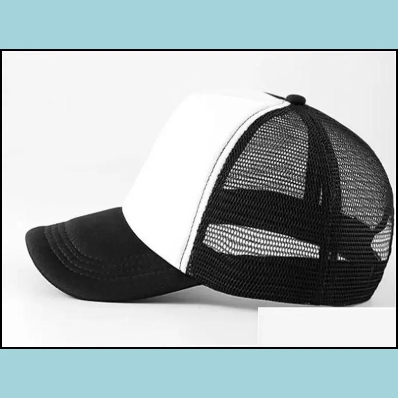 sublimation blank baseball ball hats kids adult mesh snapback diy summer ponytail visor thermal heat printed sport beach hats gifts