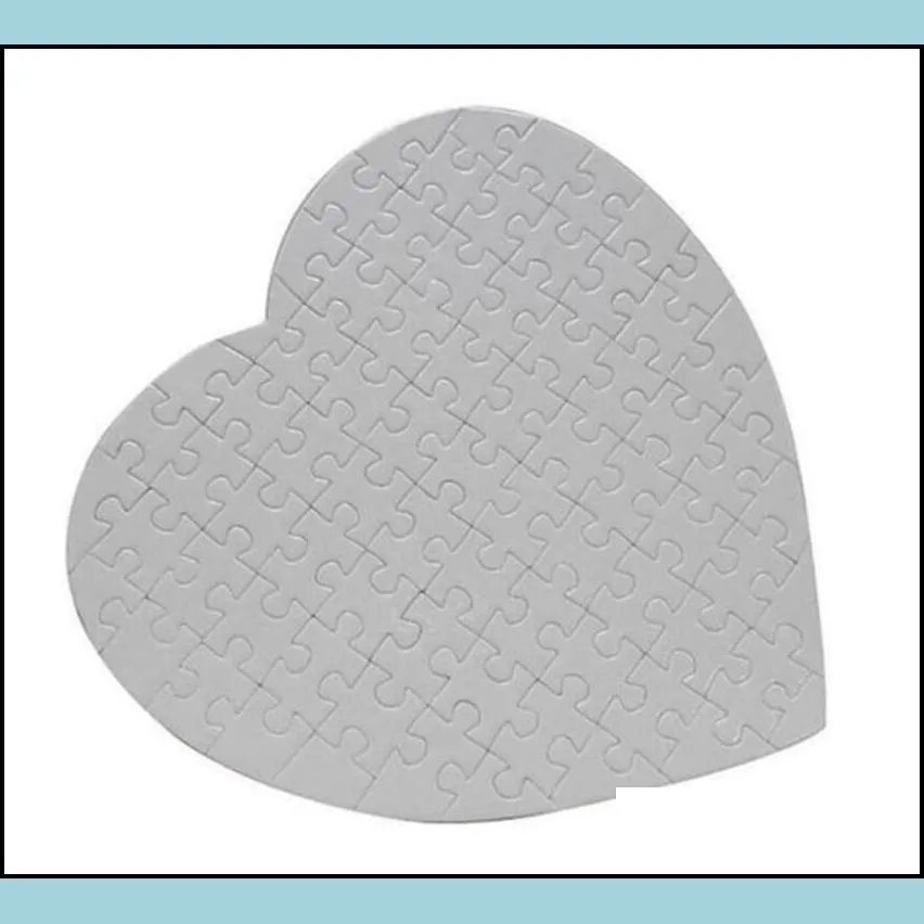 sublimation blank heart puzzles diy puzzle heart love shape puzzle hot transfer printing blank consumables child toys gifts for party favor