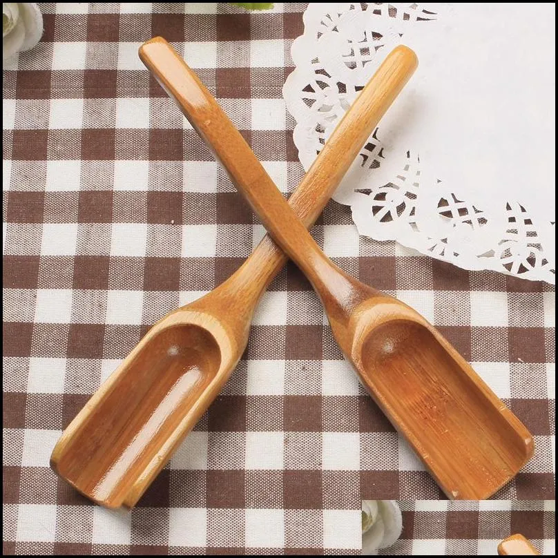 wooden bamboo tea spoon coffee tea drinking tools cooking utensil length 18cm tea scoop home kitchen accessories