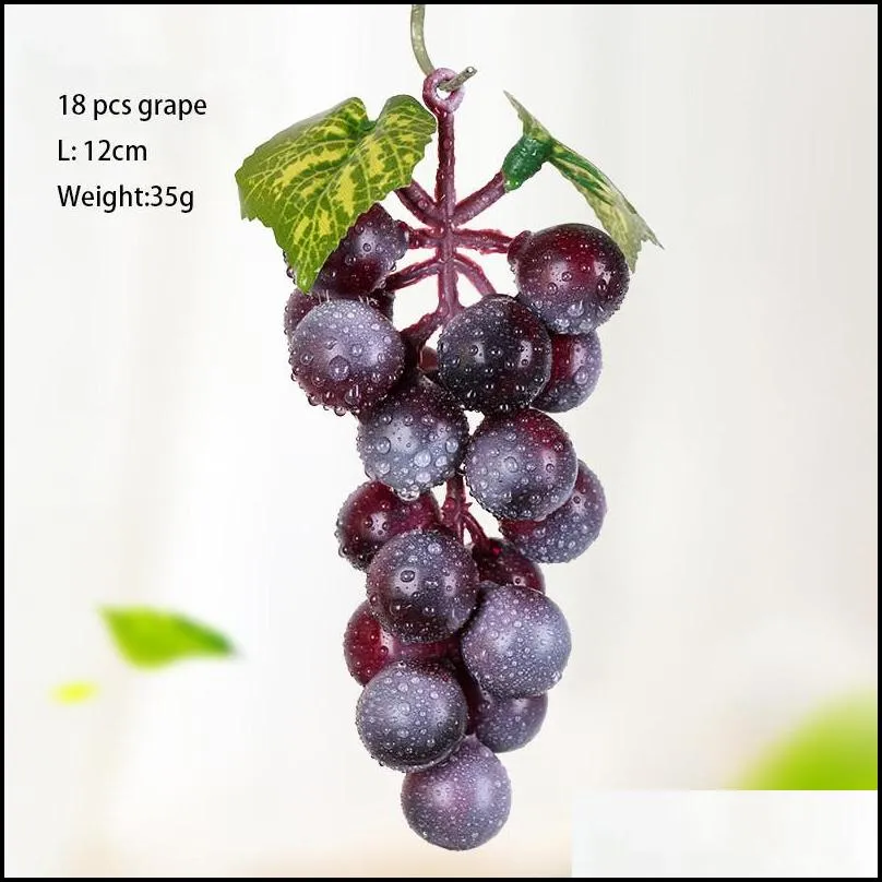 party supplies hanging artificial grapes diy fruits plastic fake grapes strings for home garden decoration