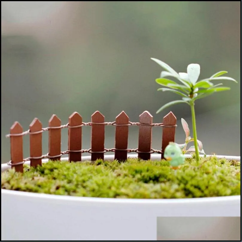 mini fence small barrier wooden resin craft miniature fairy garden fence decoration miniature fences for gardens