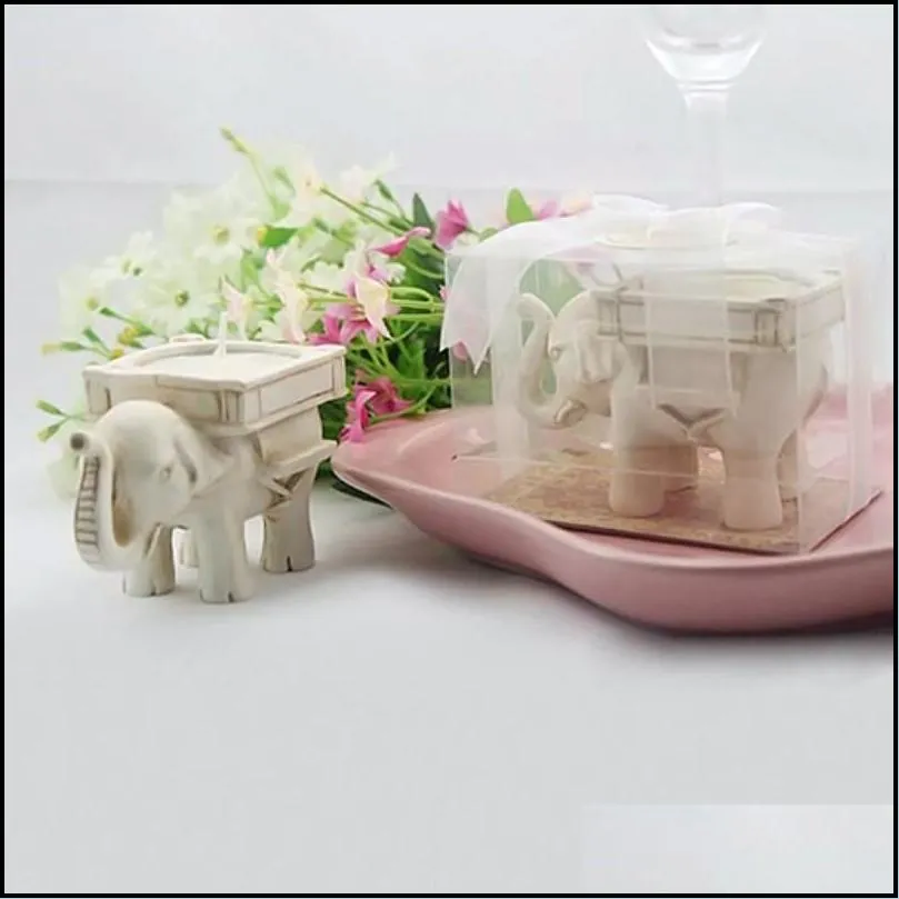 candle holder wedding favor home decor lucky elephant tea light candle holder resin candlestick for home