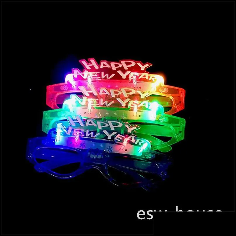 party led glasses glow in the dark halloween christmas wedding carnival birthday party props accessory neon flashing toys