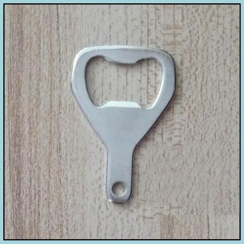 stainless steel bottle opener part with countersunk holes round shaped metal strong polished bottle opener insert parts