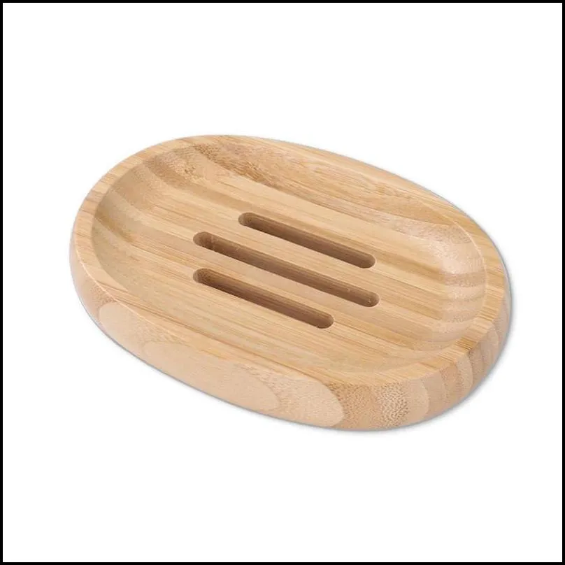 wooden soap dish natural bamboo soap dishes holder rack plate tray multi style round square soap container