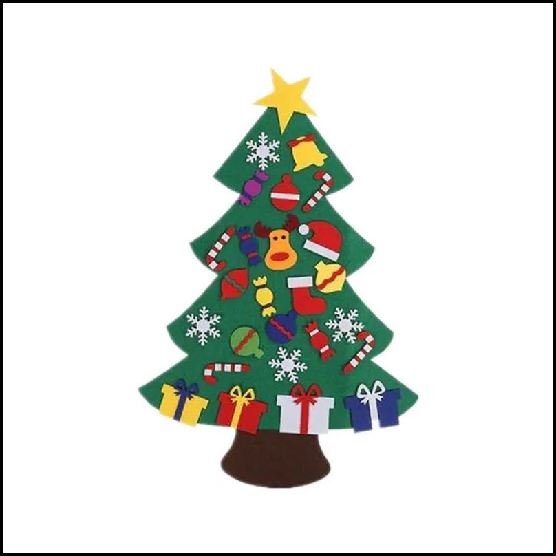 felt christmas tree diy felt handwork christmas tree kids toys gift artificial christmas tree wall decoration baby educational gift