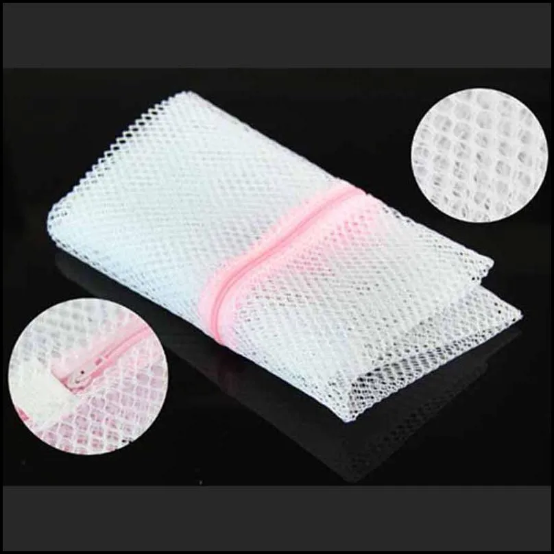 3 size zippered mesh laundry wash bags foldable delicates lingerie bra socks underwear washing machine clothes protection net