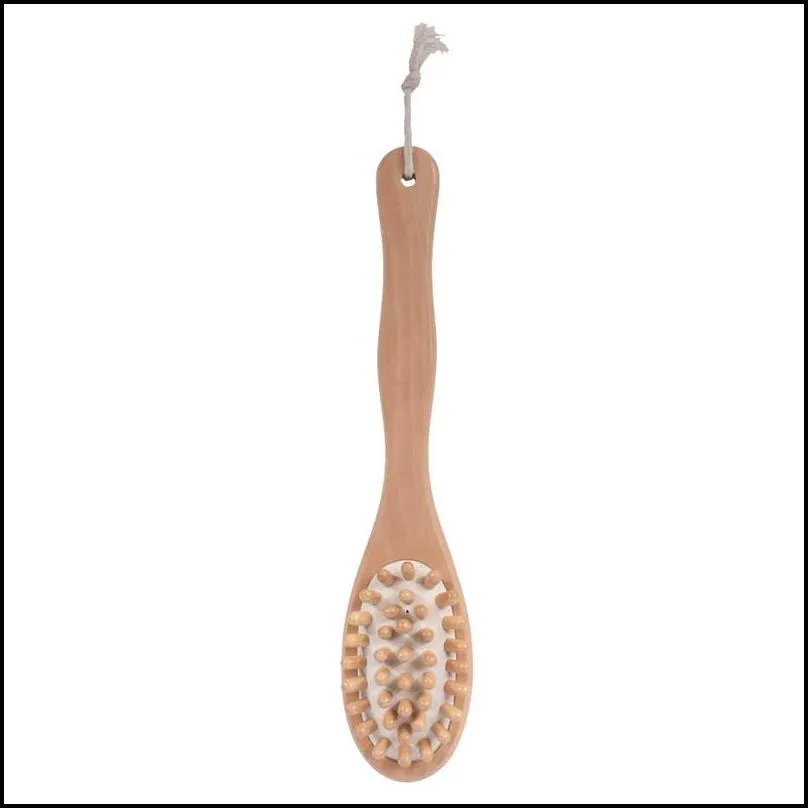 natural boar bristle wooden bath and body brush back brush with long handle exfoliate skin brushes