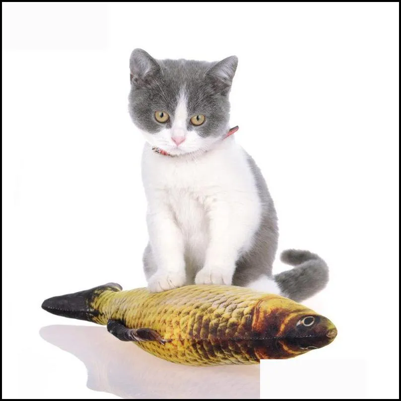 artificial fish plush pet cat puppy dog toys sleeping cushion fun toy cat mint catnip toys gadget