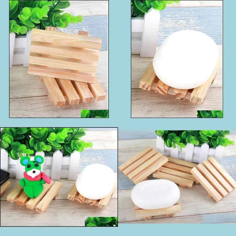 wholesale bamboo soap dish hand made bathroom holder natural wood tray deck bathtub shower dish craft for kitchen