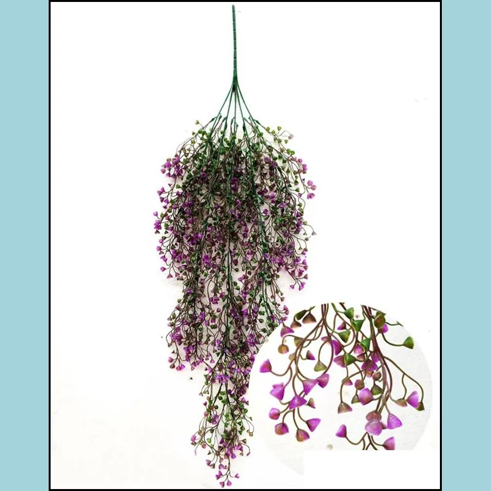 artificial ivy leaf flowers hanging garland plant fake green ivy simulation plants vines home garden wedding arch wall decor
