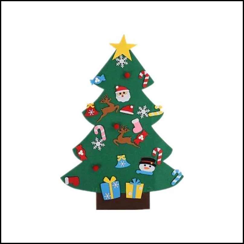 felt christmas tree diy felt handwork christmas tree kids toys gift artificial christmas tree wall decoration baby educational gift