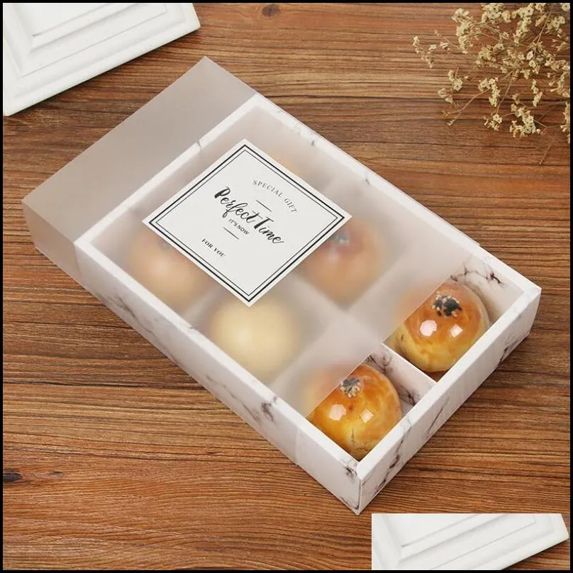 transparent frosted cake boxes mooncake cake pack packaging box dessert macarons boxes pastry packaging boxes lx3166 cg001