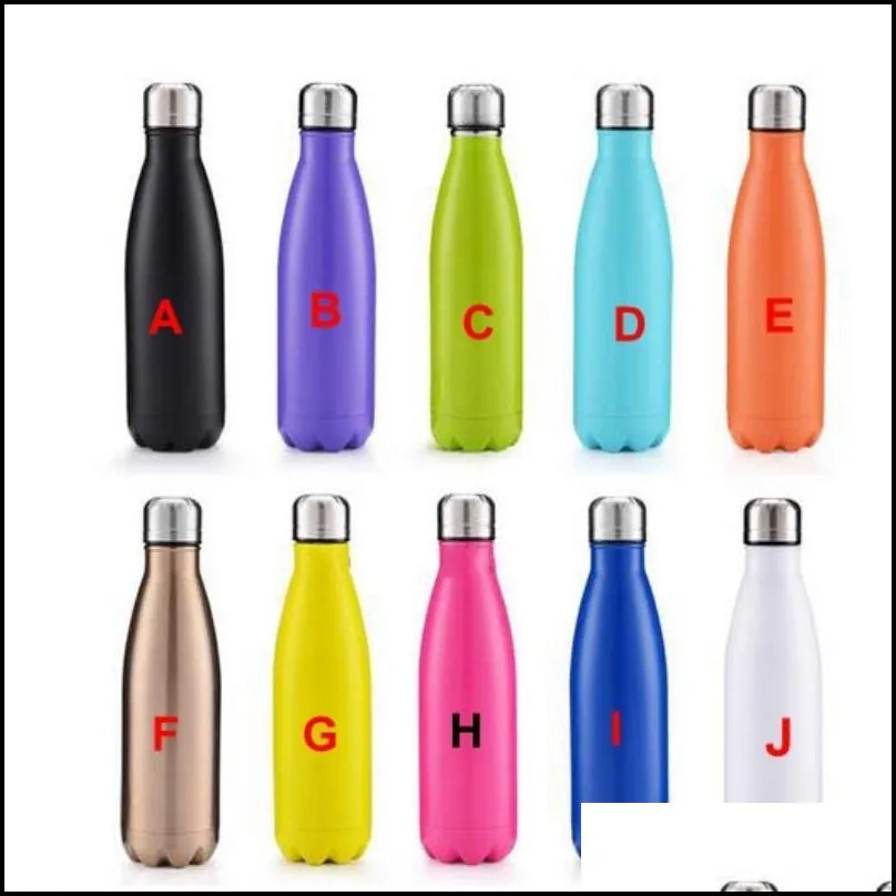 double walled vacuum insulated water bottle cup cola shape stainless steel 500ml sport vacuum flasks thermoses travel bottles