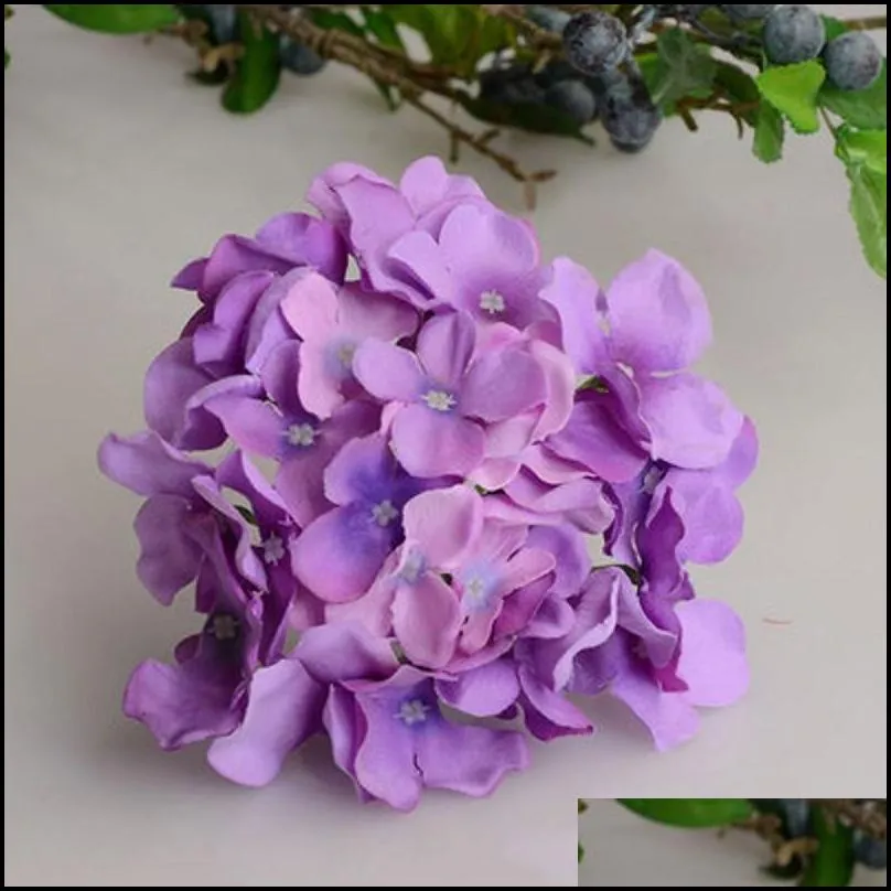 30pcs/lot hydrangea head diy flower head wedding centerpieces background decorative flower hydrangea head home decor