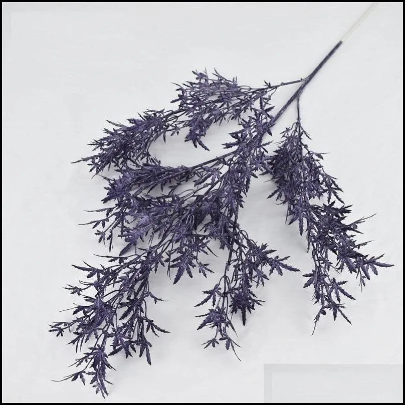 weddings centerpieces decoration artificial flowers wedding decor dark blue purple various styles fern grass row road materials