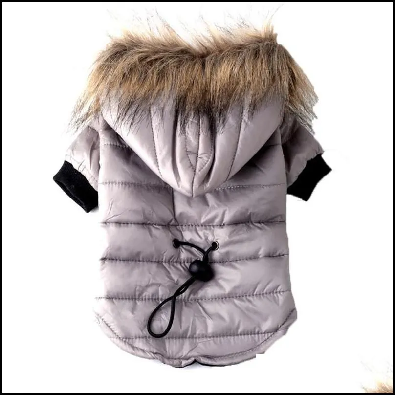 pet dog coat winter warm small dog clothes for pet soft fur hood puppy down jacket clothing 5 sizes