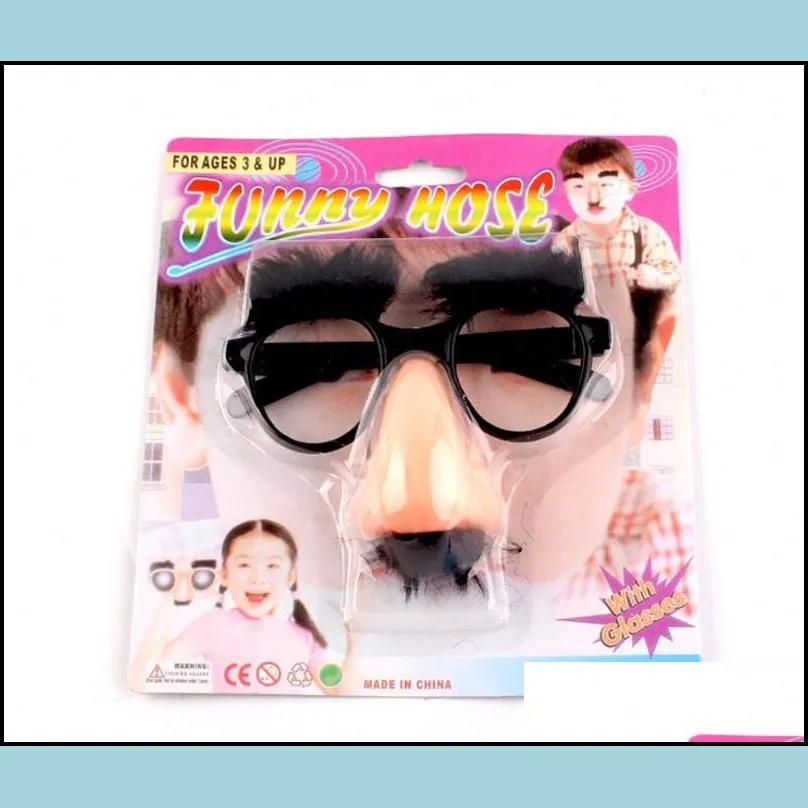 halloween big nose funny glasses big nose hair eyebrow props halloween mustache cosply props party trick props