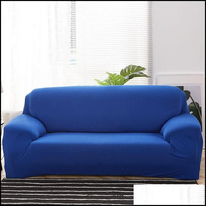 1/2/3/4 seater sofa cover polyester solid color nonslip couch covers stretch furniture protector living room settee slipcover