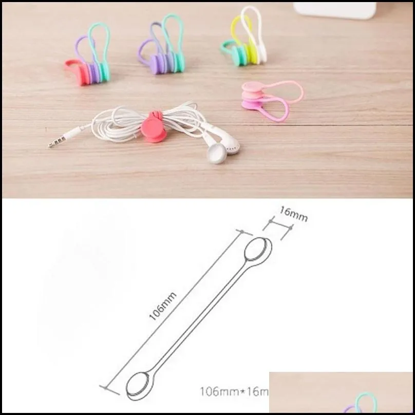 magnetic headphone earphone cord winder wrap cute multifunction magnet usb cable holder organizer clips housekeeping tools