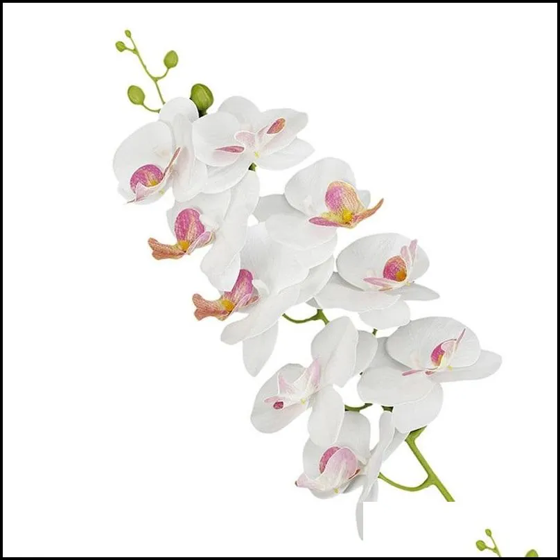 artificial phalaenopsis butterfly orchid flower home wedding party decorative 3d print 9 flower head phalaenopsis xmas home decor
