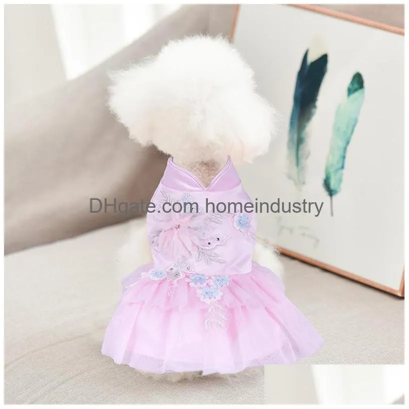 french luxury designer pet dog apparel chinese chihuahua cute princess style teddy cat two legs wear for middle small dogs clothes