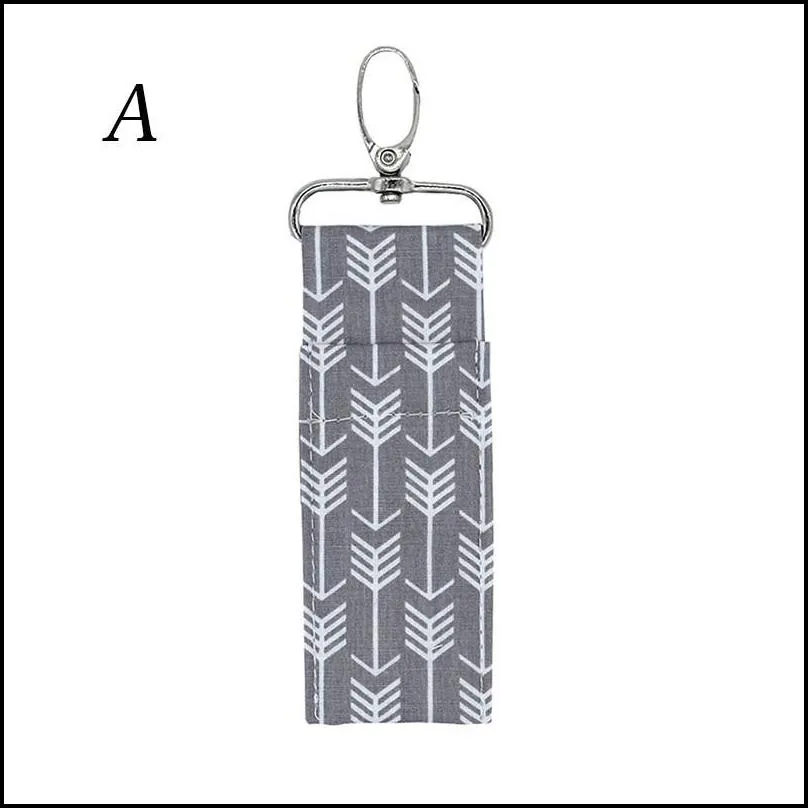 lipstick bag cotton fabric pendant key chain cute women keychain pendant holder purse handbag bag charm keyring