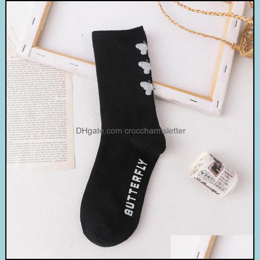 men socks japanese cotton cartoon pattern hip hop style breathable mid tube socks skateboard socks soft long sock for men