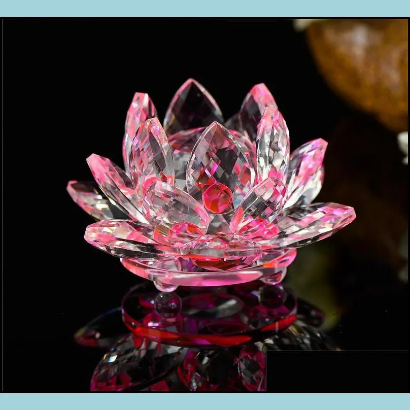 crystal glass lotus candle holders flower candle tea light holder 30mm tealight buddhist wedding bar party candlestick