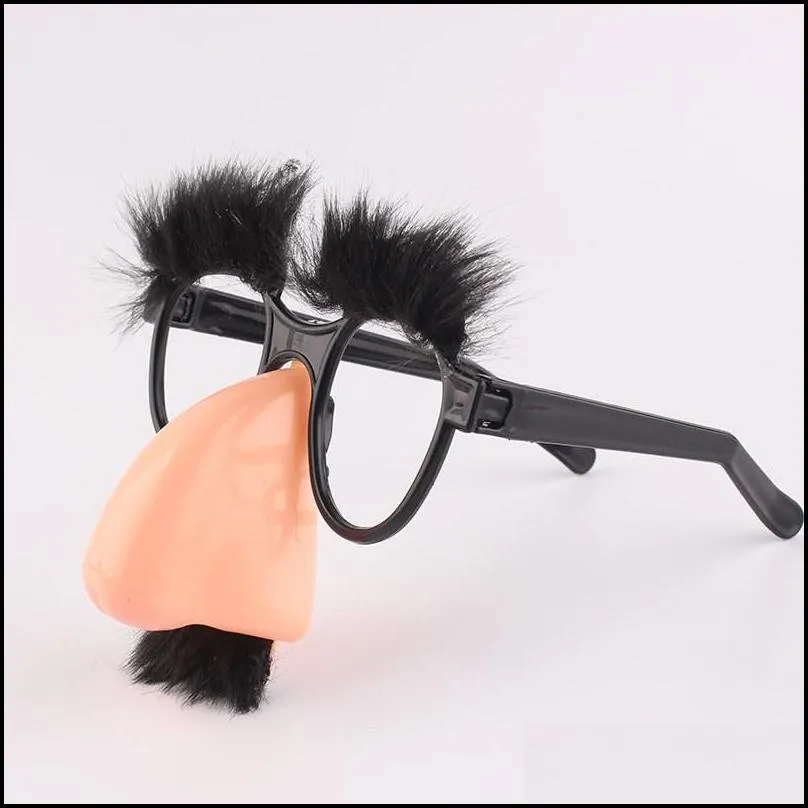 halloween big nose funny glasses big nose hair eyebrow props halloween mustache cosply props party trick props