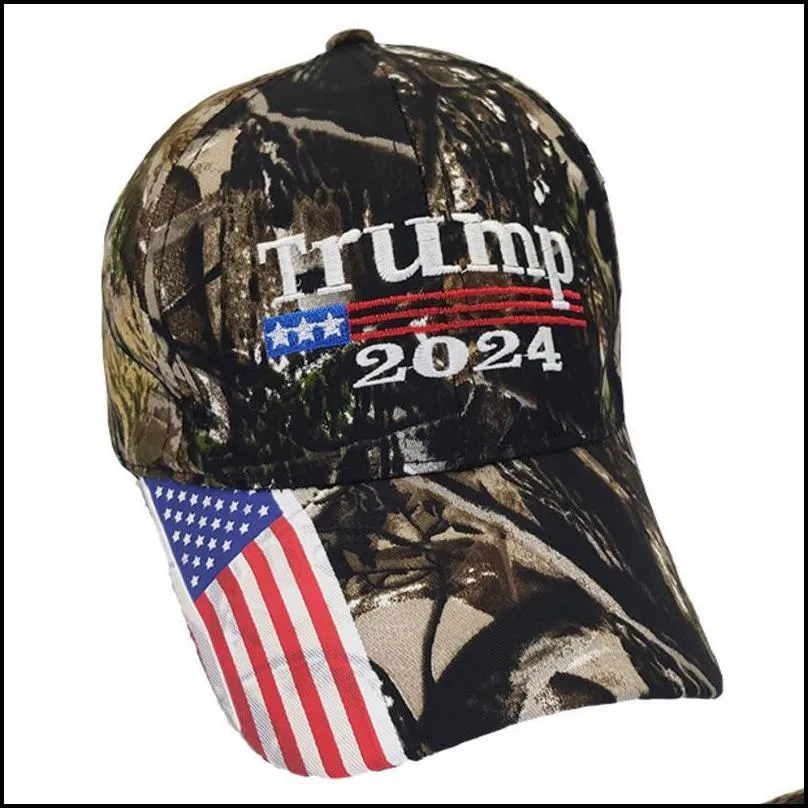 25pcs camouflage trump ball hat women mens designers snapback baseball caps anti biden us flag maga summer sun visor