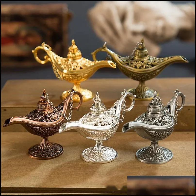 antique style fairy tale aladdin magic lamps tea pot genie lamp vintage retro toys for home decoration gifts