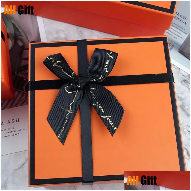 gift wrap orange halloween box perfume cosmetics wallet packaging wedding birthday party bag paper