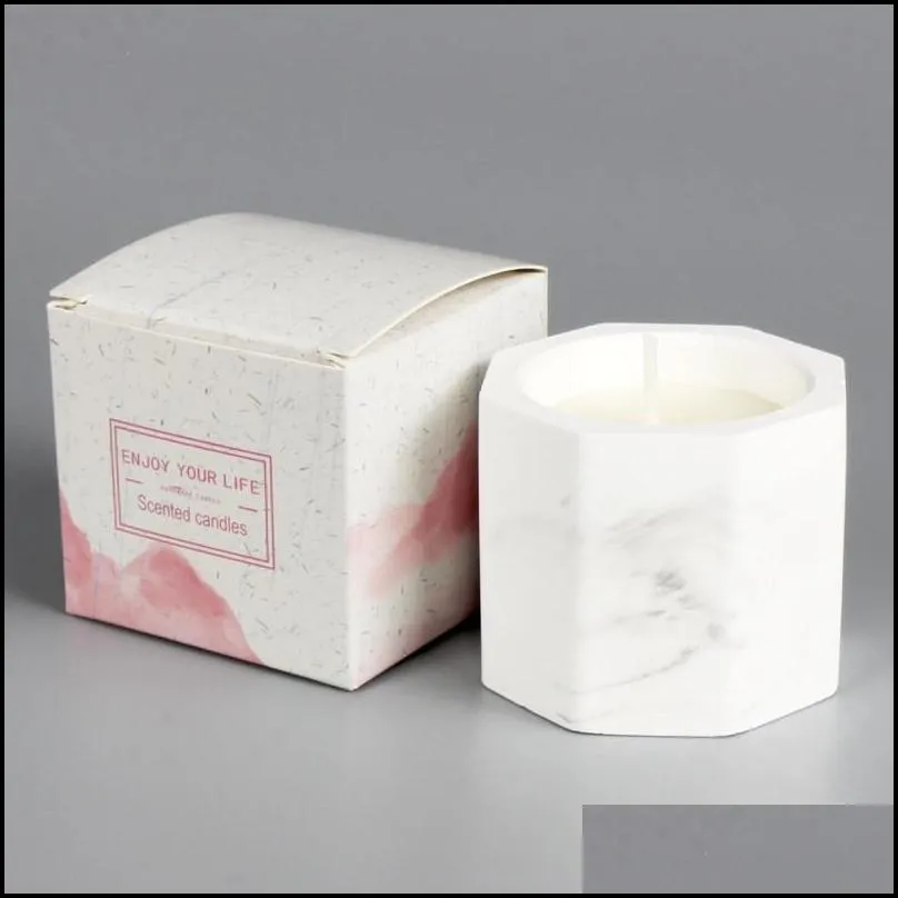 marble plaster scented candle soy candles aromatherapy candle blackberry laurel scented candle wedding valentine day candles
