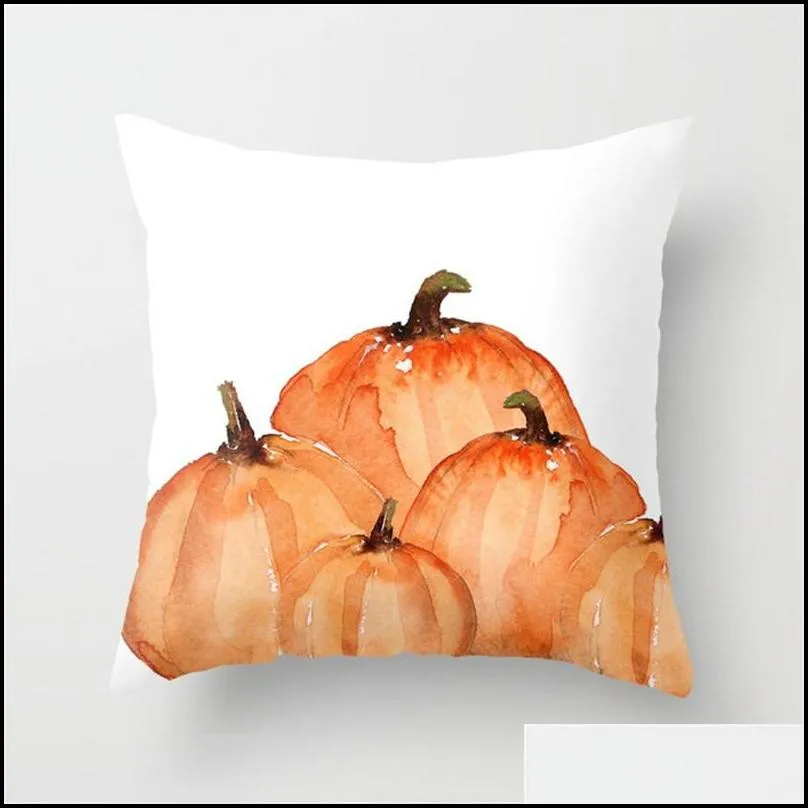 thanksgiving pillow case farmhouse fall throw pillowcovers autumn harvest halloween pumpkin printed pillow cushion