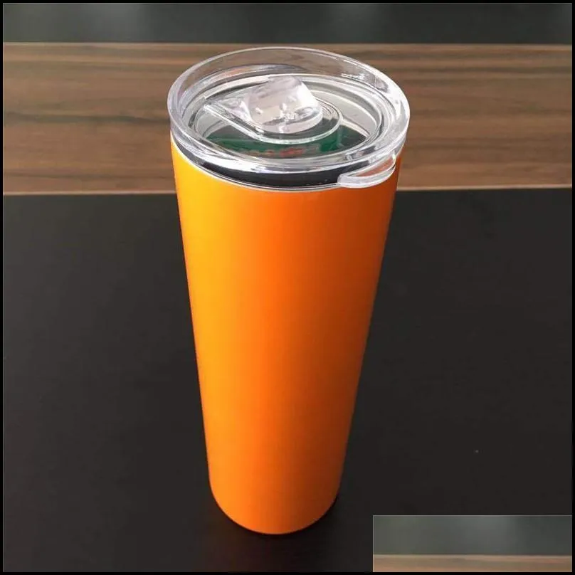 stainless steel vacuum mug 20 oz skinny beer coffee mug with lids skinny tumbler vacuum insulated straight cup