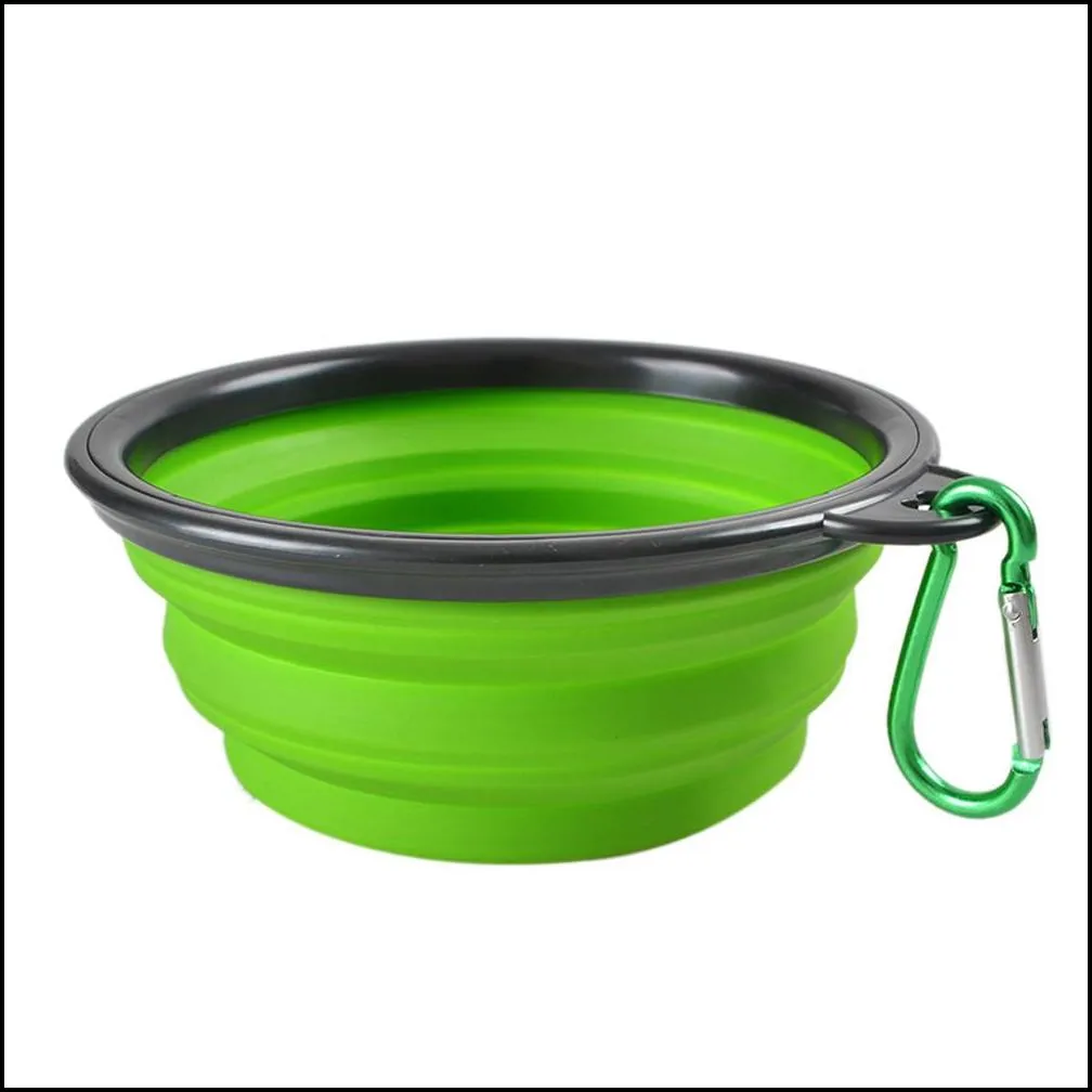 dog bowls folding silicone travel portable collapsible soft puppy doggy food container for pet cat water feeding