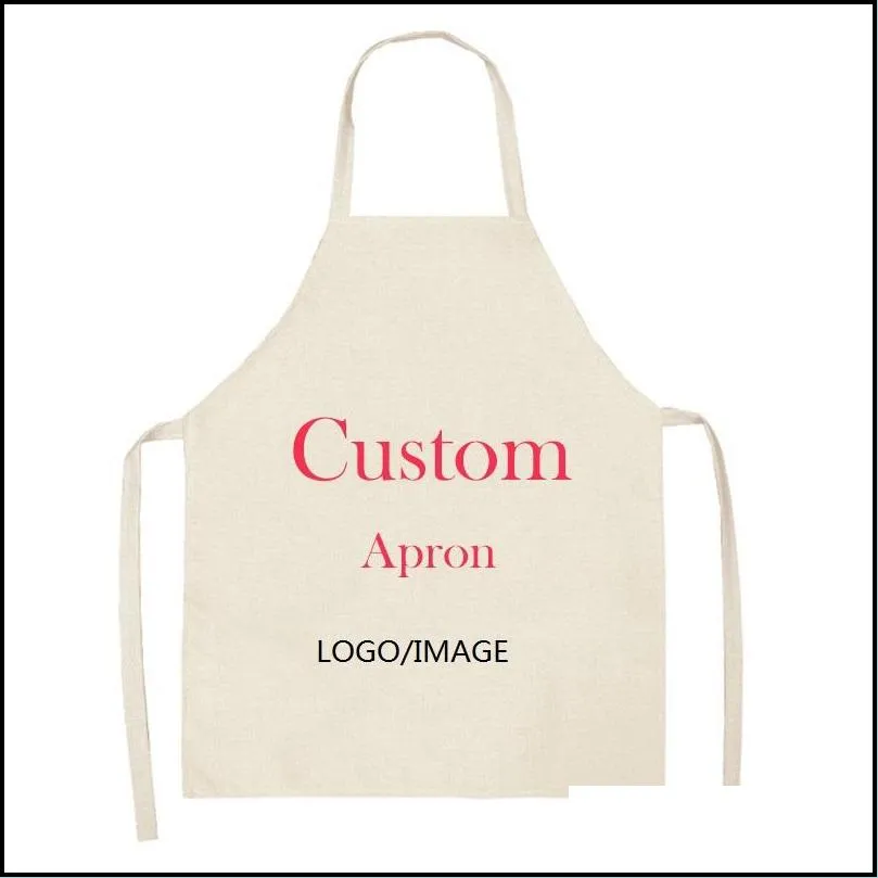 customized aprons personalized cotton linen uni dinner party cooking apron any size any logo