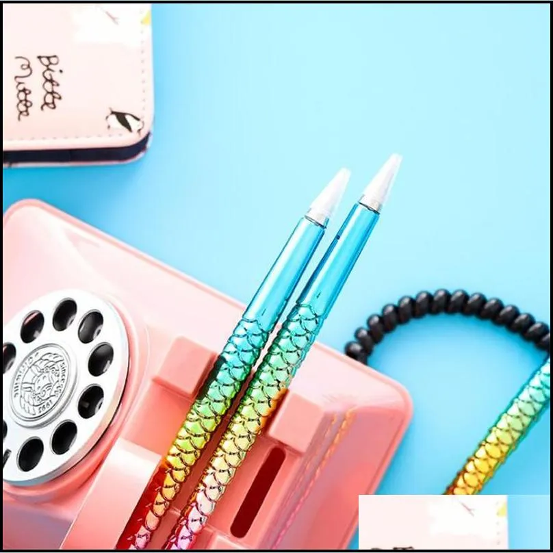 mermaid ballpoint pen fashion novel office gift stationery mermaid tail ballpoint pens school supply student ballpoints